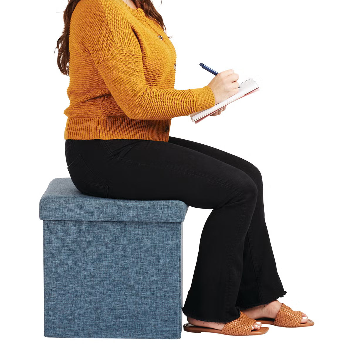 Box Seat w kolorze niebiesko-szarym (Slate Blue)